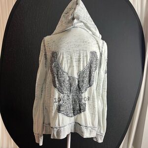 Harley Davidson super light zip up hooded jacket. Sides medium. Great condition.